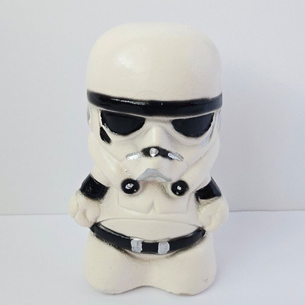 Mexican Pottery Hand Painted Stormtrooper Bank Figure Star Wars Ceramic
